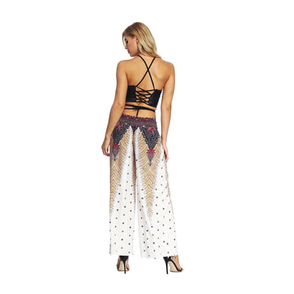 Fashion Ethnic Digital Printing High-Waist Wide-Leg Yoga Pants Leisure 4