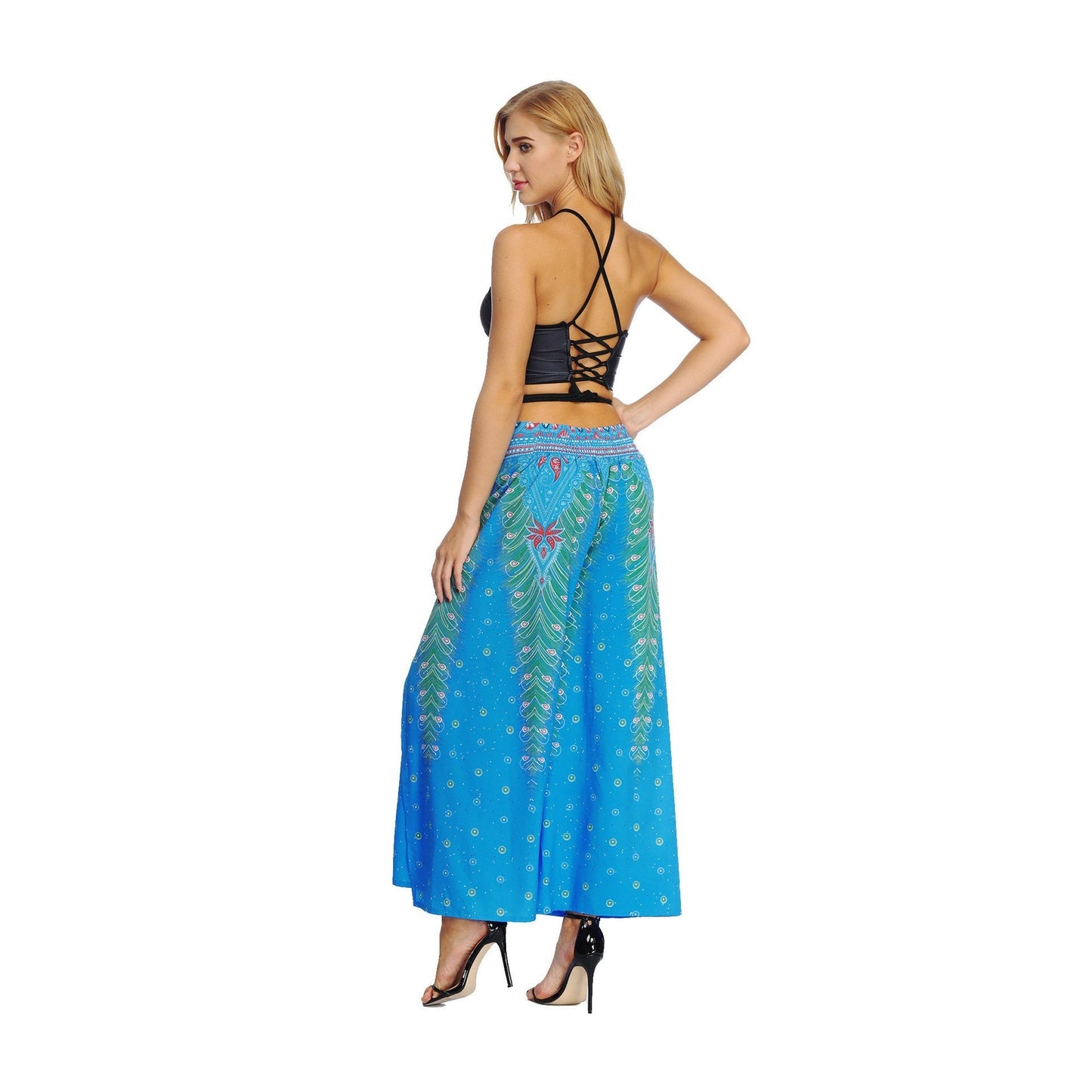 Fashion Ethnic Digital Printing High-Waist Wide-Leg Yoga Pants Leisure 3