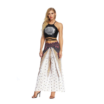 Fashion Ethnic Digital Printing High-Waist Wide-Leg Yoga Pants Leisure 4