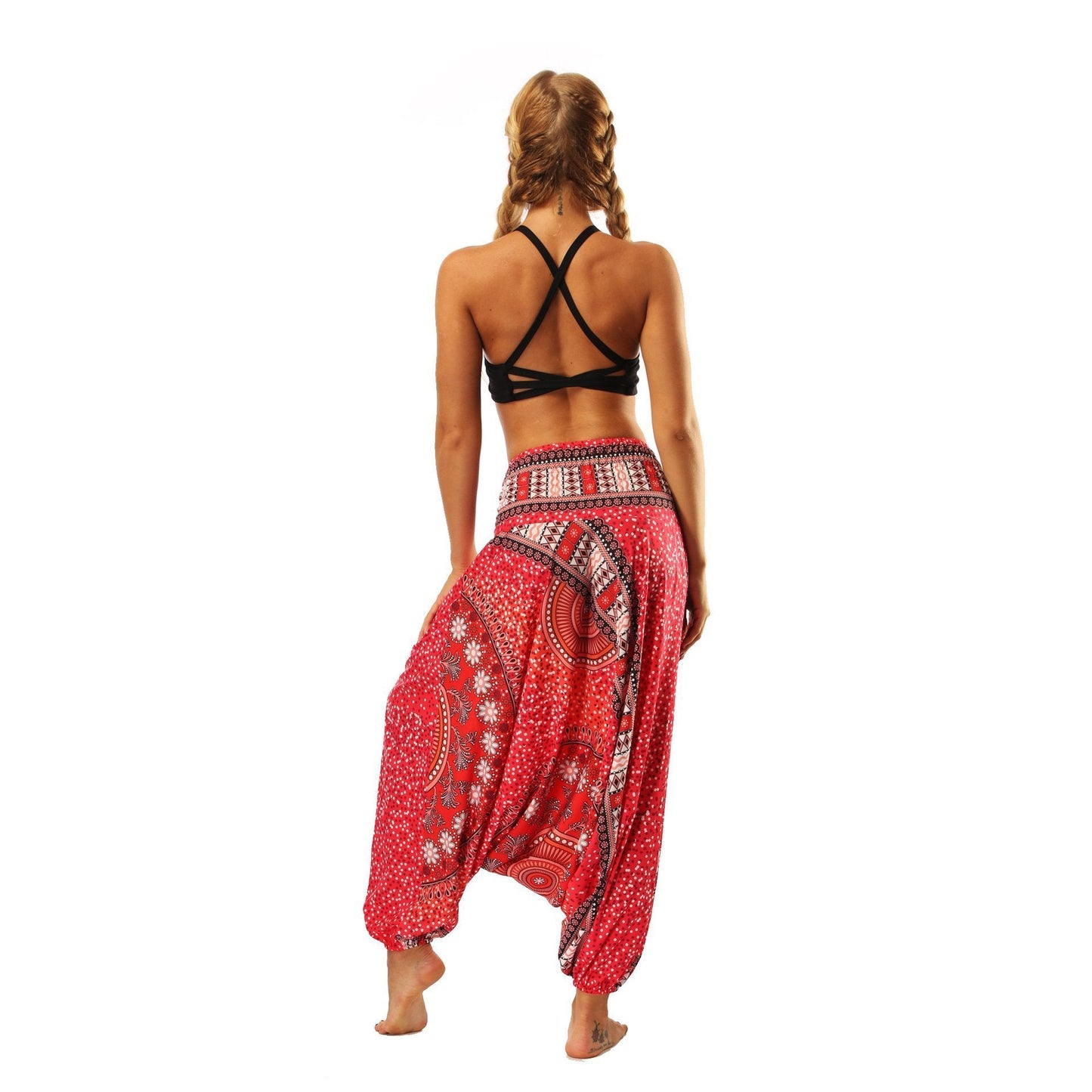 National Wind Style Digital Print Loose Women'S Fitness Yoga Pants Leisure Lantern Yoga Pants