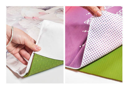 Slim Yoga Mat Non-Slip Female Sweat-Absorbent Beginner Folding Portable Bedding Yoga Blanket Towel Yoga Shop Towel Machine Washable