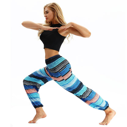 Women'S Casual Light Lantern Stripe Dance Pants Popular In Autumn Yoga Loose Pants
