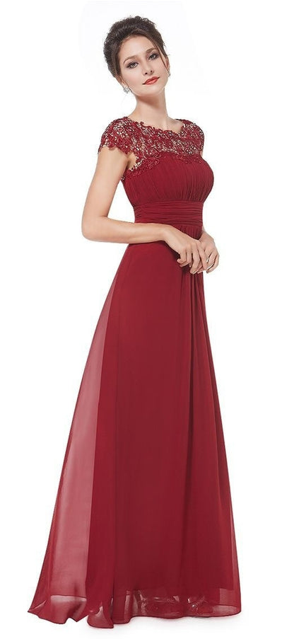 Elegant Lace Maxi Dress For Bridesmaids