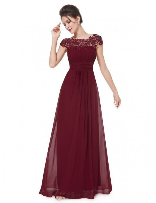 Elegant Lace Maxi Dress For Bridesmaids