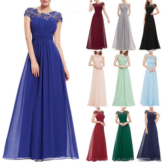 Elegant Lace Maxi Dress For Bridesmaids