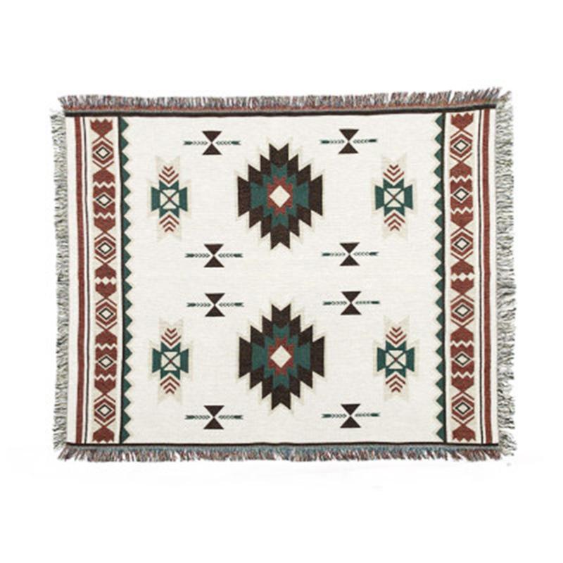 National Style Woven Casual Blanket Fabric Blanket Cover Blanket
