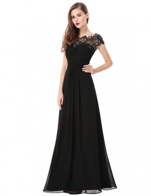 Elegant Lace Maxi Dress For Bridesmaids