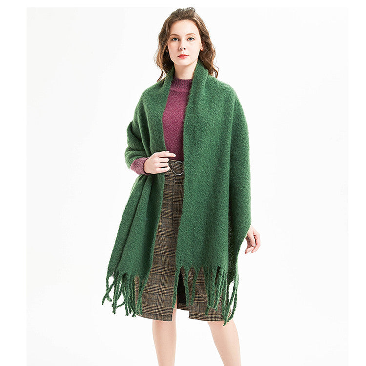 Solid Color Tassel Soft Scarves