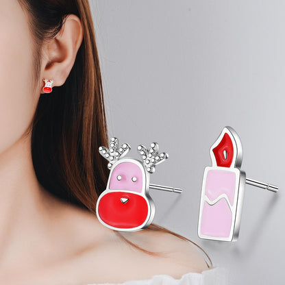 Autumn And Winter Earrings Earrings Earrings Gift Bells Snowflakes Christmas-3
