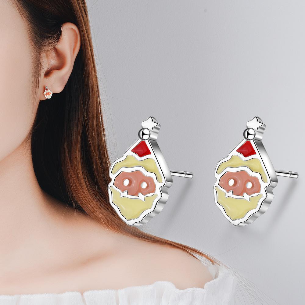 Autumn And Winter Earrings Earrings Earrings Gift Bells Snowflakes Christmas-3