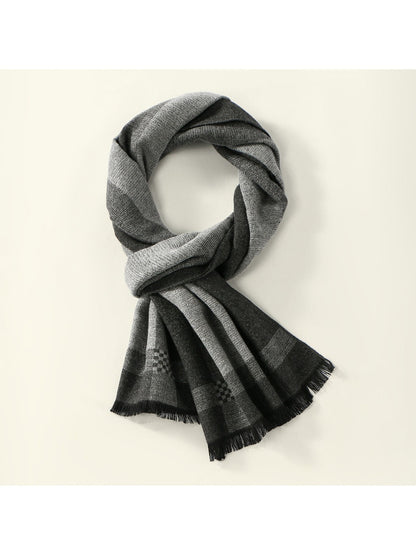 Sscarvii - Striped Winter Plush Scarf