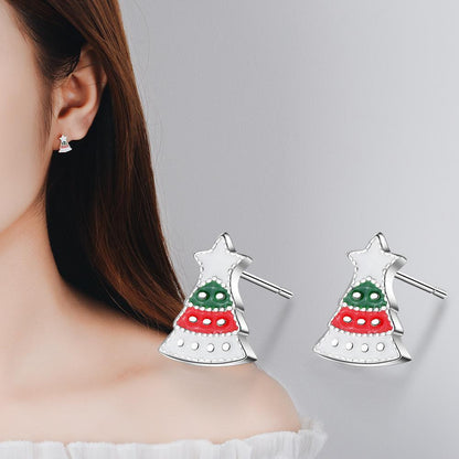 Autumn And Winter Earrings Earrings Earrings Gift Bells Snowflakes Christmas-2