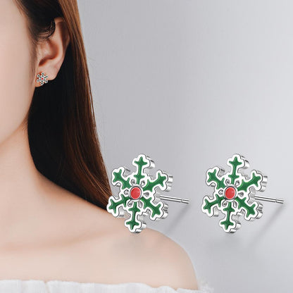 Autumn And Winter Earrings Earrings Earrings Gift Bells Snowflakes Christmas-2