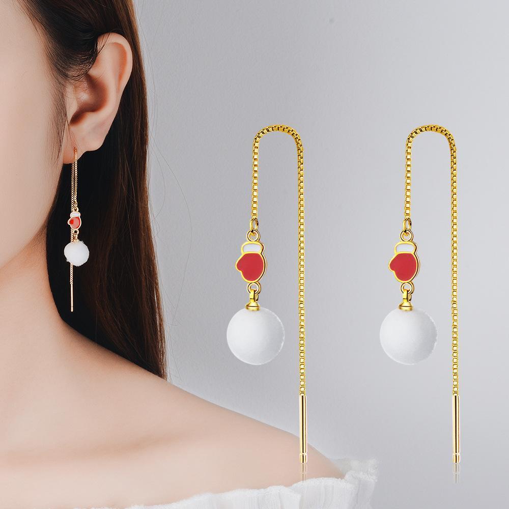 Autumn And Winter Earrings Earrings Earrings Gift Bells Snowflakes Christmas