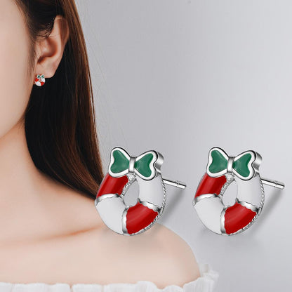 Autumn And Winter Earrings Earrings Earrings Gift Bells Snowflakes Christmas-3