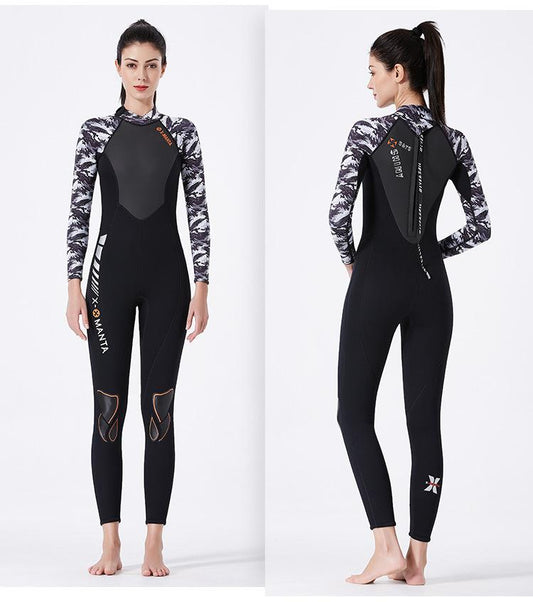 Diving Suit One-Piece Diving Suit Female Snorkeling Surfing Jellyfish Suit Thickened Warm Winter Swimsuit
