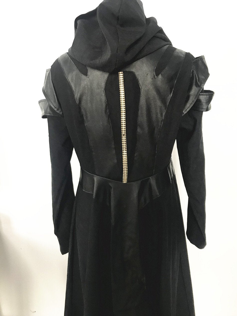 Long Sleeve Zipper Large Women'S Irregular Wind Coat Hoodie