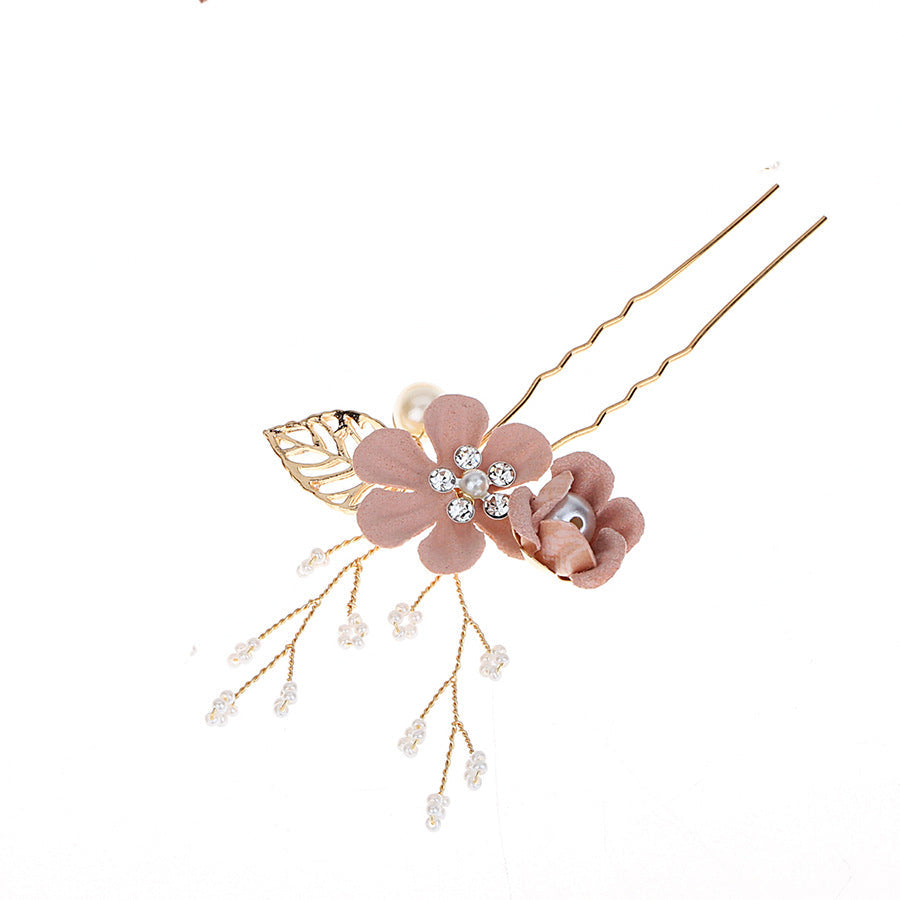 Bridal Floral Hair Accessories Forest Style Blue Flower Hairpin Wedding Hairpiece