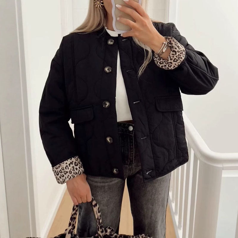 Casual Quilted Button Down Padded Coat