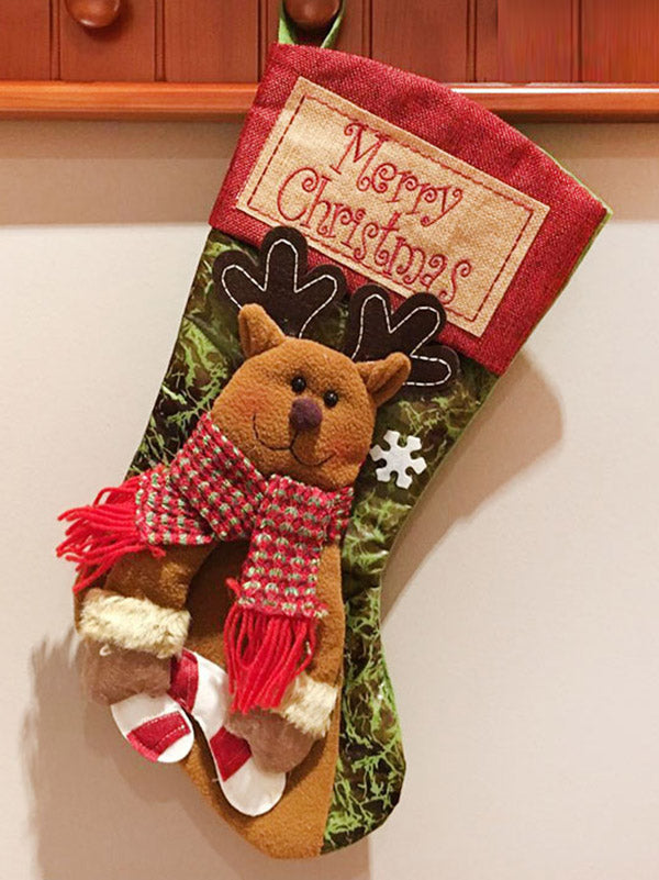 Santa Claus Snowman Socks Christmas Gifts Bag