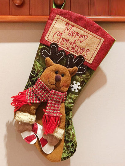 Santa Claus Snowman Socks Christmas Gifts Bag