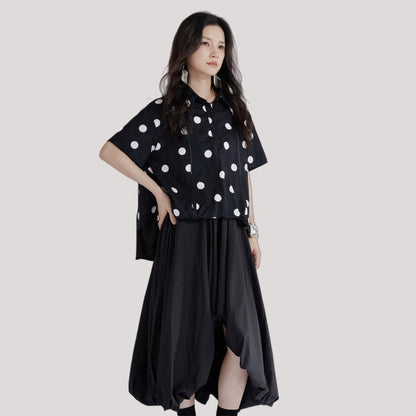 Small Polka Dot Irregular Shirt