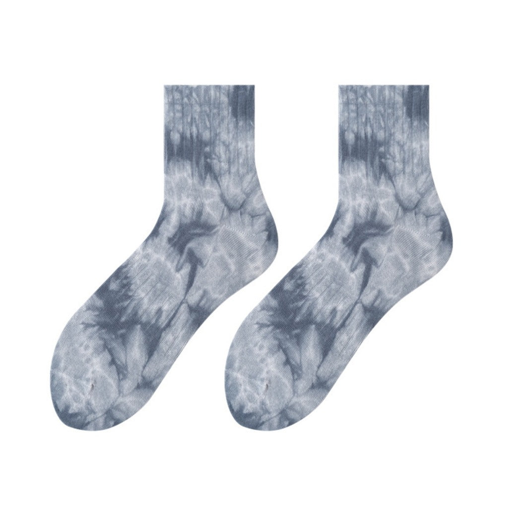 Rufia - Unisex Tie-Dye Mid-Calf Socks - Trendy &amp; Comfort