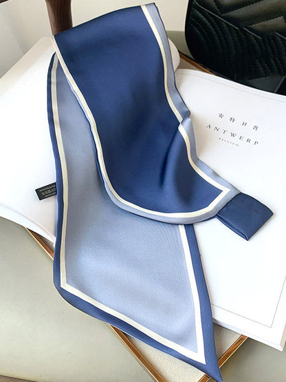 Original Solid Color Hair Band&Silk Scarf