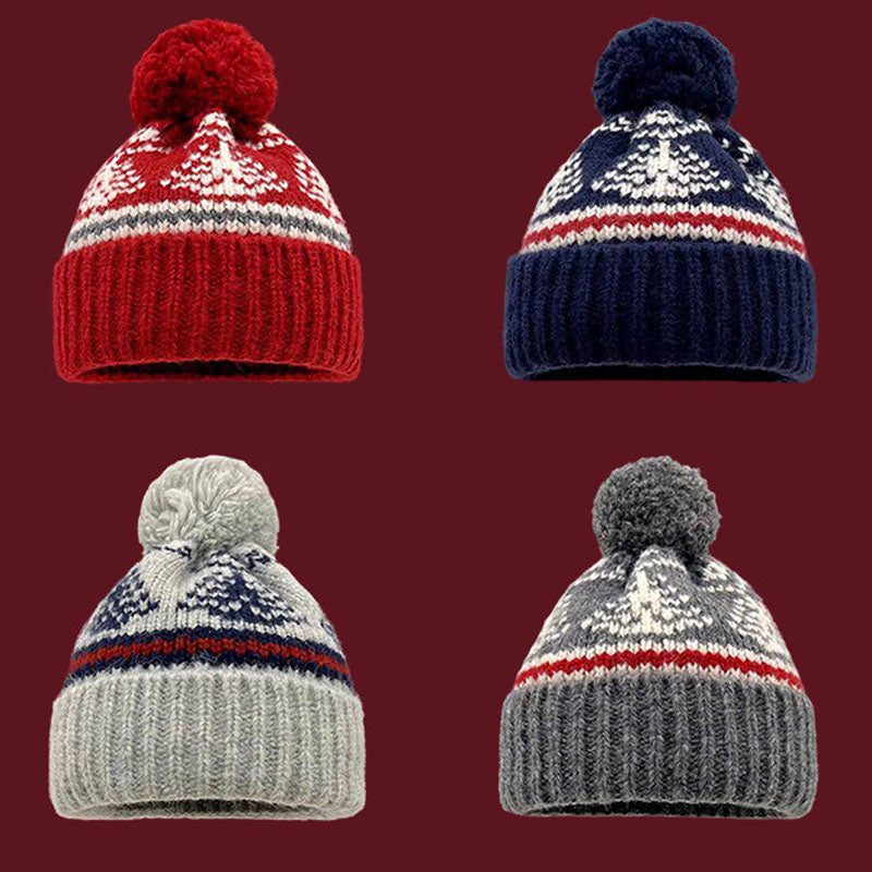 Winter Warm Fair Isle Knit Beanie Hat