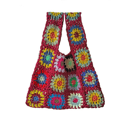 Crochet Granny Square Bag Patchwork Bag