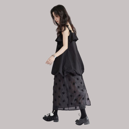 Slip Lantern Sleeve Dress