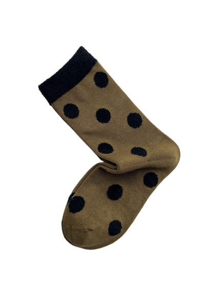 Rufia - Retro Mid-calf Socks with Polka Dot