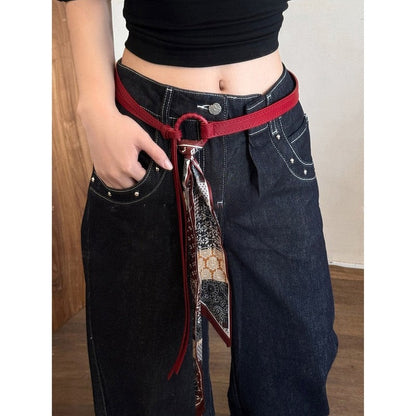 Leather Waist Chain With Scarf