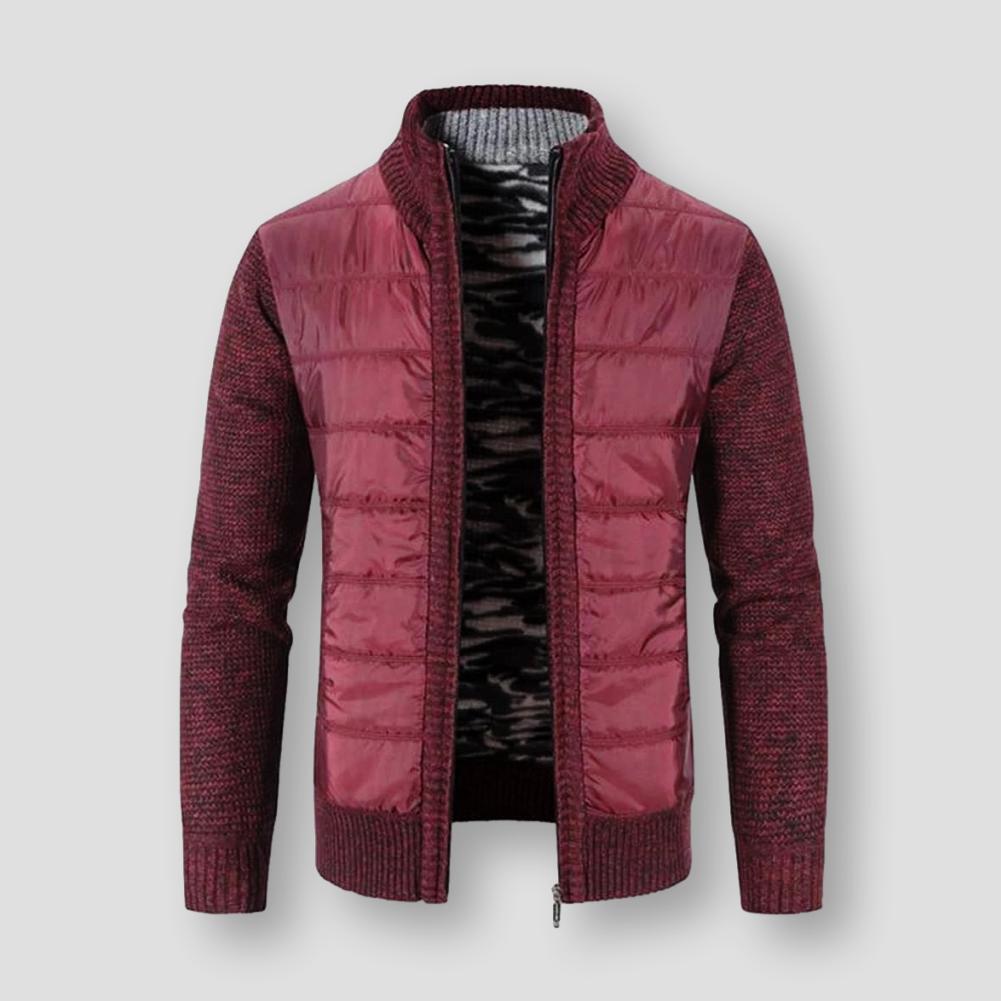 Saint Morris Padded Zip-Up Cardigan