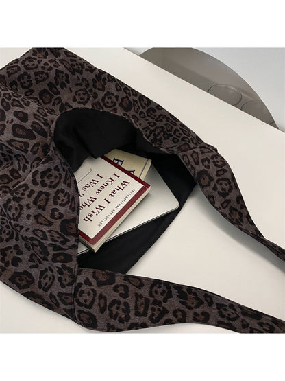 Cosbai - Leopard Print Tote Shoulder Bag