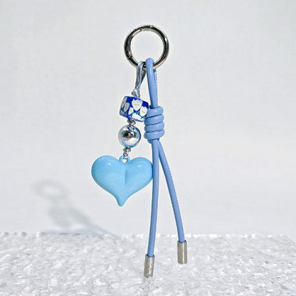 Simple Braided Heart Keychain Bag Charms