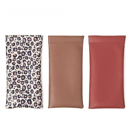 Squeeze Top Leather Travel Eyeglass