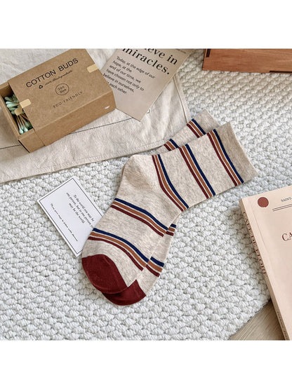 Rufia - Striped Mid-calf Capsule Socks for Women