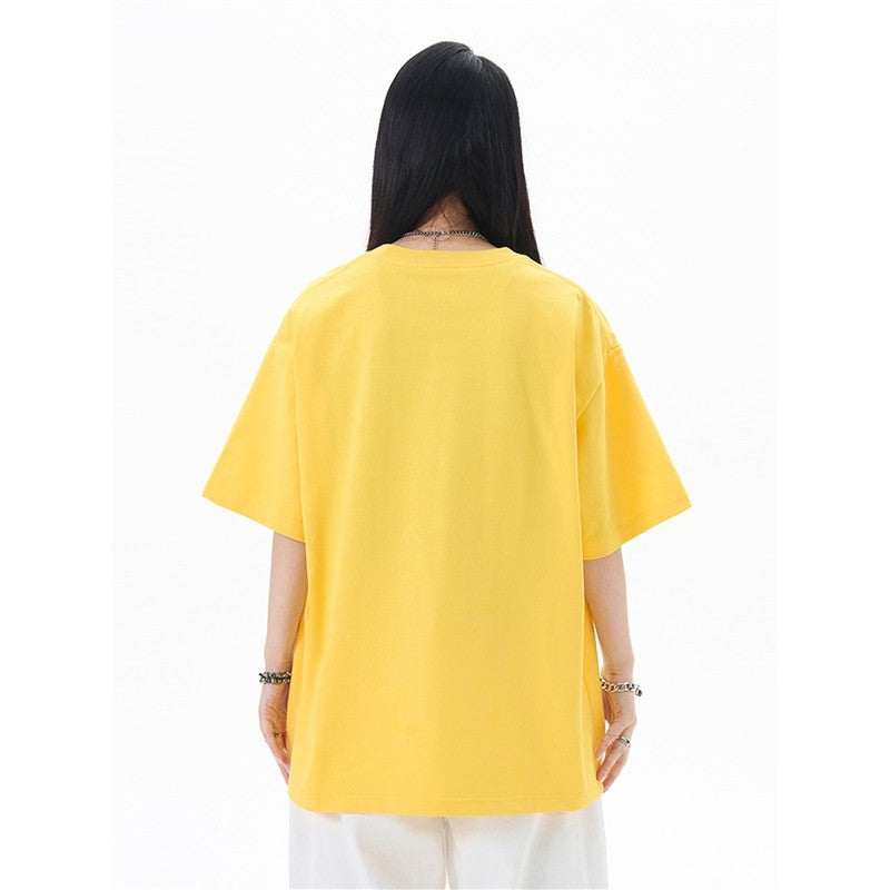 Vintage Loose Fit Letter Print T-Shirt