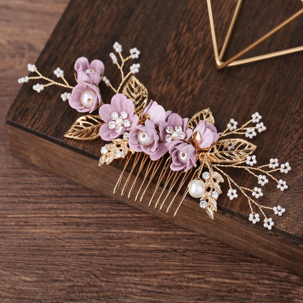 Floral Hair Combs for Weddings and Parties, Elegant Kids Hair Accessories
