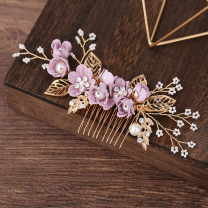 Floral Hair Combs for Weddings and Parties, Elegant Kids Hair Accessories
