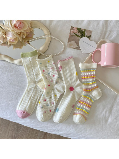 Rufia - Colorful Mesh Crew Socks - Breezy &amp; Fun