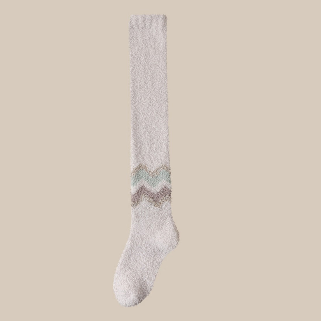 Rufia - Wavy Pattern Coral Fleece Long Socks