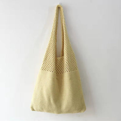 Crochet Tote Bag Macaron Knit Bag