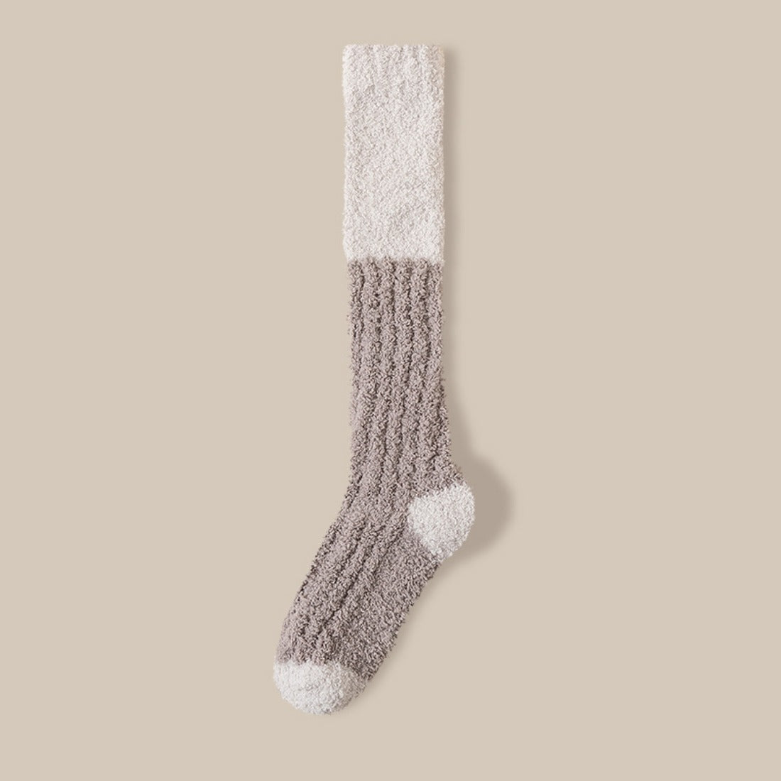 Rufia - Color Block Knee-High Towel Socks