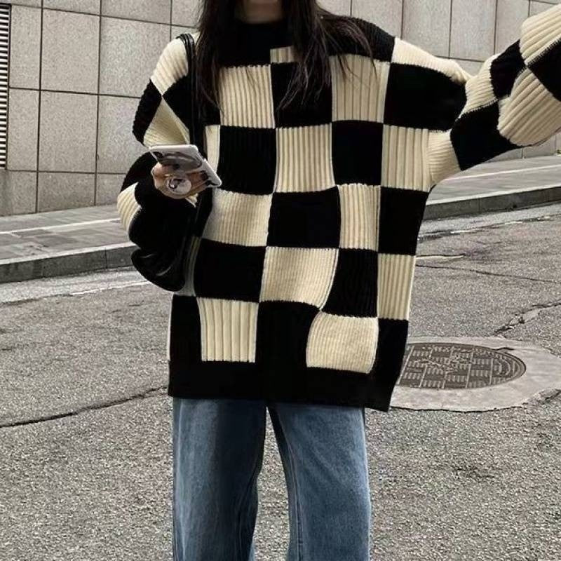 Sweater Loose Round Neck Long Sleeve