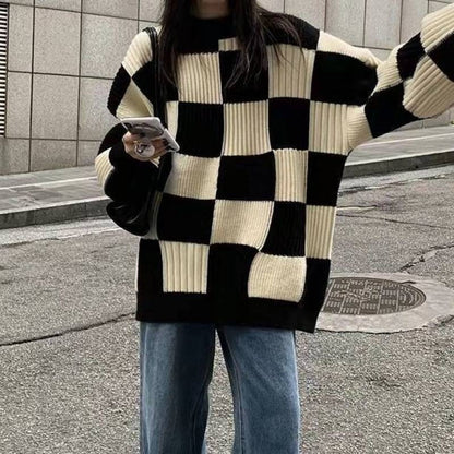 Sweater Loose Round Neck Long Sleeve