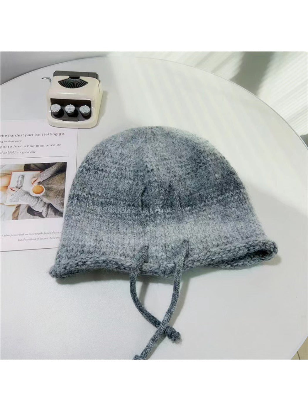 Haila - Gradient Color Adjustable Slouch Knitted Beanie