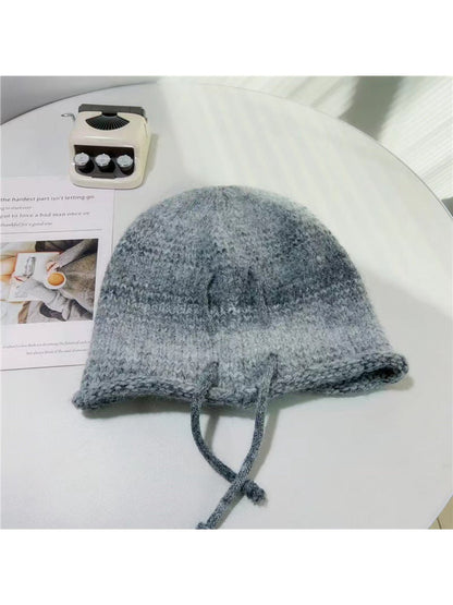 Haila - Gradient Color Adjustable Slouch Knitted Beanie