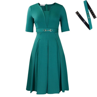 Commute Solid Plus Size Dress